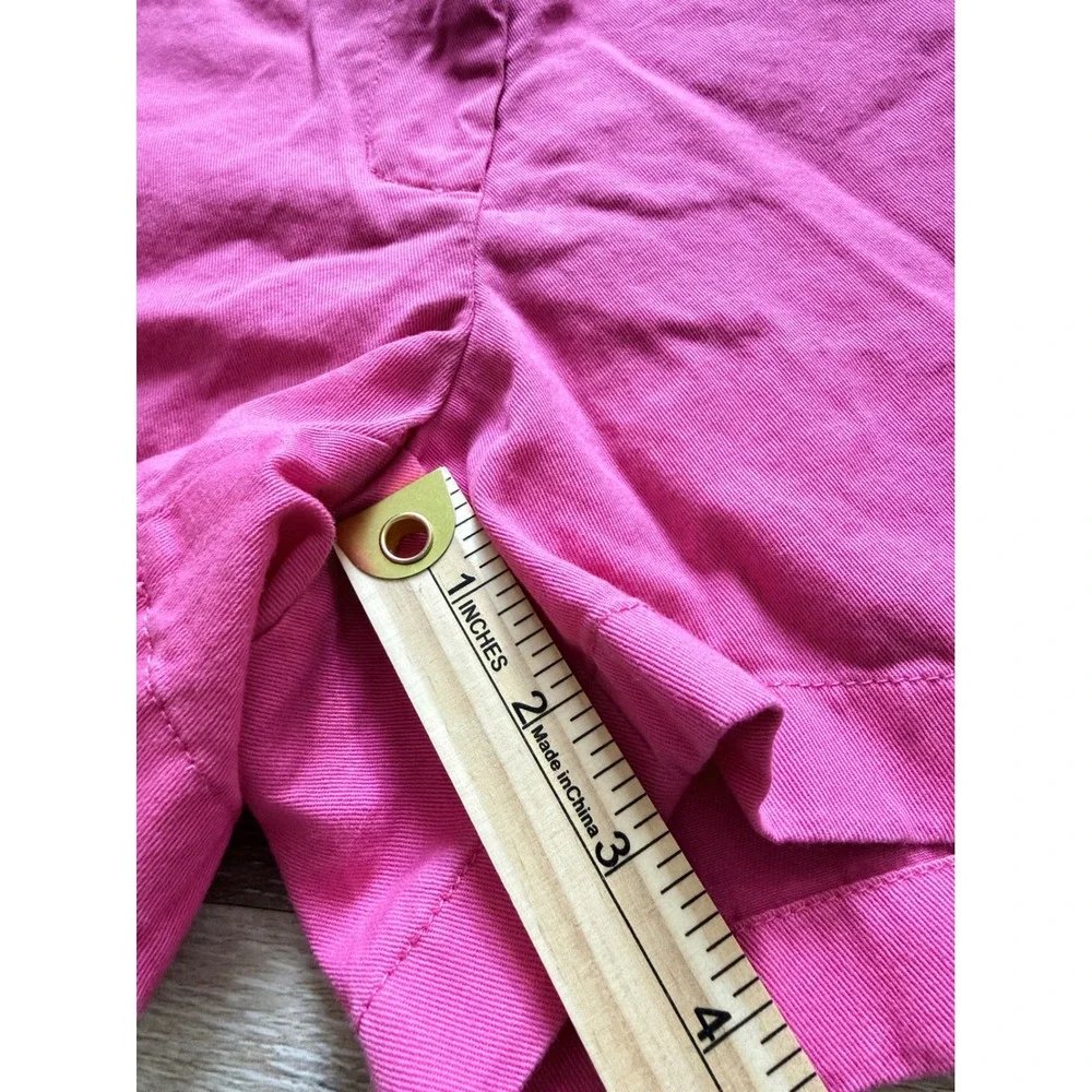 J.Crew Factory Womens Mid Rise Chino Shorts Hot Pink Size 4 Summer Casual